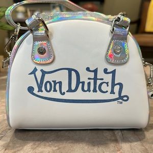 Von Dutch holographic bowling bag